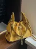 Bolsa de Malla Metálica de Color Sólido Versión Nueva 2025, Gran Capacidad, Alta Calidad, Bolso Elegante y con Estilo para Hombro, Bandolera