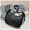 Bolsa Texturizada de Primavera para Mulheres 2023 Nova Bolsa de Ombro Casual de Grande Capacidade Cor Sólida Bolsa Transversal Bolsa Tote Moderna