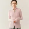 Cardigan Jaqueta de Tricô Retrô Francês com Gola Meia-Alta e Zíper Duplo para Mulheres para Usar no Outono e Inverno, Top de Tricô de Alta Qualidade