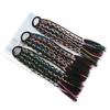 Cola de caballo con trenza pequeña para niños, cola de caballo de color, anillo para el cabello con cuerda de color, 12 coletas