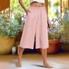 Pantalones Casuales Holgados de Pierna Ancha de Verano 2025 de Nueva Colección Moda Femenina Europea y Americana Pantalones Cortos Plisados con Cintura Elástica y Bolsillos