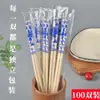 Palillos desechables convenientes e higiénicos para envases para llevar palillos de bambú palillos domésticos empaquetados individualmente negocio de restaurante de comida rápida