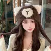 Versión Coreana Adorable Capibara Versátil Gorro de Punto para Mujer Otoño e Invierno Dulce Cálido Holgado Gorro de Lana a la Moda