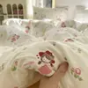 Capa de Edredom de Fio Dupla Camada Classe A Peça Única Capa de Edredom Duplo Doméstica Compra Única Dormitório Estudantil Nantong Roupa de Cama de Solteiro
