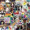 50 pegatinas de graffiti arcoíris para decoración DIY de teléfono, laptop, caja de papelería y botella de agua, perfectas para scrapbooking