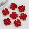 Versátil Vidrio Transparente Flor de Rosa Trébol de Cuatro Hojas Accesorios Pulsera de Abalorios DIY Cuentas Espaciadoras Accesorios para Pendientes Venta al por Mayor