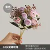 Flores Artificiais 10 Cabeças Rosa Anna Casamento Acessórios de Casamento Buquê Decoração de Mesa de Casa Adereços de Fotografia