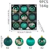 Nuevos Colgantes para Ventana de Bolas de Navidad Pintadas Regalos Festivos Bolas para Colgar en el Árbol de Navidad Bola Electroplateada Multicolor Transfronteriza Caja de Regalo