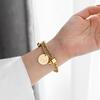 Ins Pulsera de Disco Simple Letra Estilo Frío Diseño de Nicho Moda Retro Europea y Americana Personalidad Exagerada Portero