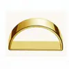 Anel de Guardanapo Semi-Circular em Forma de D Liga de Zinco Dourado Fosco Transfronteiriço Hotel Restaurante Decoração de Mesa Fivela de Guardanapo Atacado
