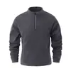 2025 Nueva Talla Europea Sudadera Casual de Punto Jacquard para Hombre Sudadera Cardigan de Forro Polar con Cuello Alto para Hombre