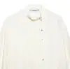 Nova Camisa Casual Feminina de Manga Longa Lisa Cor Sólida Estilo Europeu e Americano para Primavera e Outono Camisa Casual de Cor Clara