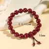 Pulsera de Cuentas de Cinabrio Zijin para Hombres y Mujeres Pulsera de 108 Cuentas Cuentas de Rosario Círculos Múltiples y Tres Círculos del Año de Vida