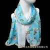 Novo Lenço de Seda Chiffon Estampado Elegante Estilo Chinês para Uso Externo, Proteção Solar, à Prova de Vento, Xale Fino, Lenço Versátil para Mães