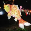 Linternas de Carpa Brillantes Hechas a Mano de Patrimonio Cultural Inmaterial a Gran Escala en un Estilo Nacional de Moda para Restaurantes, Centros Comerciales, Áreas Exteriores y Decoraciones de Festivales