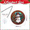 TYU549-568 Colgante Navidad Yeti Acrílico Cadena de Hierro Colgante Vacaciones Ventana Porche Adorno Decorativo