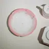 Soporte de Tetera Cerámico Blanco Porcelana Blanca Arcilla Jade Dinastías Tang y Song, Juego de Té Kung Fu, Accesorios para Ceremonia de Té del Hogar, Bandeja para Snacks de Té, Plato de Frutas