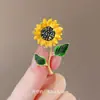 Broche vintage literário de Van Gogh em esmalte, girassol, acessório de planta, broche de fabricantes.
