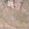 Tela de encaje blanco ropa hecha a mano DIY velo de boda forma de rosa tela elástica suave