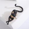 Novo estilo europeu e americano Design Criativo broche de animal gato selvagem simples acessórios de vestuário Joker vendas diretas da fábrica