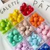 Dopamina Coração Colorido Gordinho com Contas Feito à Mão Acrílico DIY Pulseira Corrente de Celular Material Acessórios de Joia