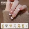 Arte de uñas Cyber Celebrous Love, joyería de aleación, conejo, metal, lazo siamán, decoración de uñas de oso tridimensional japonés.