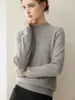 26 Novo Suéter de Caxemira Feminino Outono/Inverno, Camisa Básica Tricotada, Gola Alta Meia-Calça, Caimento Solto, Emagrecedor, Top Versátil