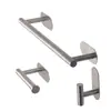 Juego de portarrollos de papel de acero inoxidable 304 sin perforaciones, toallero de pared, gancho para portarrollos de papel higiénico, tres piezas, transfronterizo