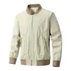 Casaco casual masculino de cor sólida com gola para primavera e outono, jaqueta de moda coreana, conjunto de baseball, outlet de fábrica