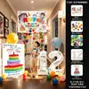 Lluvia de Globos de Cumpleaños Cascada para Niños y Niñas, Fiesta Infantil, Celebración de Primer Cumpleaños, Ambiente, Ceremonia, Decoración de Escena, Tela de Fondo Decorativa