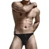 Ropa interior T sexy ajustada elástica U convexa de color liso de cintura baja para hombre, tanga de seda helada que expone la cadera, pantalones T transpirables Deportivos