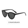 GLAZZY2023 Nuevas Gafas de Sol Redondas de Estilo Coreano para Mujer, Modernas, Simples, de Montura Grande que Afinan el Rostro, Gafas de Sol con Protección UV