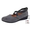 Zapatos de Cuña con Tira Cruzada Negro Mate Primavera/Verano 2025 Cómodos Suela Suave Boca Baja Zapatos de Mujer Versátiles para Ir al Trabajo