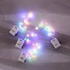 Luces de Cadena LED Luces de Cable de Cobre Luces de Hilo de Cobre Decoración de Pastel Luces de Botón Luces con Protección IP65 Batería de Botón