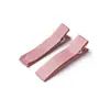 Pinza para el Cabello de Cinta de 3.5/4.7cm Cobertura Total Color Caramelo Pinza de Pato de Doble Punta Pasador Hecho a Mano DIY Accesorio para el Cabello Pinza Base Venta al por Mayor