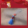Colgante de borla de carácter fu de trébol gordo corto de 5 cm, borla, borla, pendiente de oreja colgante de dos colores, accesorios de ropa versátiles, accesorios, joyería
