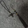 Conjunto de borlas de nó auspicioso Guanshanyue com contas douradas, parte de cima e de baixo separadas, decoração de pingente estilo antigo, borla Hanfu
