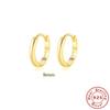 Venda quente clássico minimalista 925 prata esterlina brincos brincos brincos de celebridades Internet brinco anel liso all-matching ouro 18K