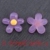 Acessórios de resina de flor de feijão luminoso cor de gelo para capa de celular DIY, brincos, grampo de cabelo, decorações de corda, fivela de sapato
