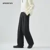 Ropa para Hombre Apo Pantalones Casuales para Hombre Transfronterizos Otoño Lujo Ligero Gama Alta Holgados Rectos Caída Resistentes a las Arrugas Pantalones Extensos