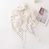 Faixa de Cabelo Feminina Simples e Elegante com Flor Paisley, Fita Fina Longa Estreita, Laço Decorativo Multifuncional para Bolsas