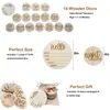 Hito de madera de origen transfronterizo, virutas de madera, accesorios fotográficos para bebés recién nacidos, grabado láser, tarjeta de hito de madera