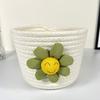 Cesta de armazenamento de mesa de tecido de tecido Lanches de entrada pequena Ins Cesta de armazenamento de algodão e linho Cesta de armazenamento Caixa de armazenamento Cesta de tecido