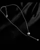 Collar Nuevo Estilo de Acero de Titanio con Bolas Redondas Grandes y Pequeñas, Versátil y Elegante, Diseño de Nicho de Lujo Ligero, Cadena para Clavícula, Cadena para Suéter para Mujer, No se Desvanece