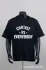 Camiseta Unisex CORT Serie Alcatraz Estampado de Bomba Manga Corta Streetwear High Street Estilo Europeo y Americano Casual Hip Hop