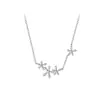 Super Hada Plata de Ley 925 Ins Nicho Flor Pequeña Collar para Mujer, Lujo Ligero, Simple, Dulce, Femenino, Estilo Minimalista Cadena para Clavícula de Flor