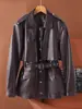Chaqueta de Cuero Haining de Lujo Ligero Transfronteriza para Mujer, Estilo de Alta Gama para Figuras Pequeñas, Nuevo Modelo Primavera 2026, Gabardina Corta de Piel de Cordero