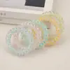 Diadema de línea telefónica de puntos transparentes Cuerda para el pelo gruesa de alta elasticidad con lunares Atadura para coleta Bola en la cabeza Accesorios para el cabello Amazon