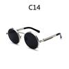 Gafas de Sol Europeas y Americanas Transfronterizas Anti-UV Steampunk Para Conducir Metálicas Retro con Patillas de Resorte Gafas de Sol