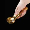 Cuchara para Helado de Acero Inoxidable con Resorte, Cuchara Boladora de Helado, Herramienta Creativa Comercial para Sacar Bolas de Fruta Sandía, Restaurante de Hot Pot
